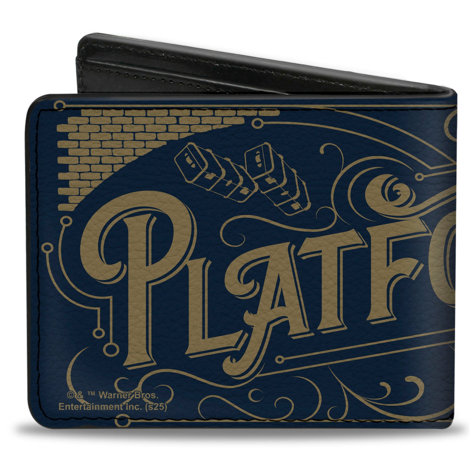 Bi-Fold Wallet - Harry Potter Hogwarts Express PLATFORM 9 3/4 Sign Navy/Beige Bi-Fold Wallets Harry Potter