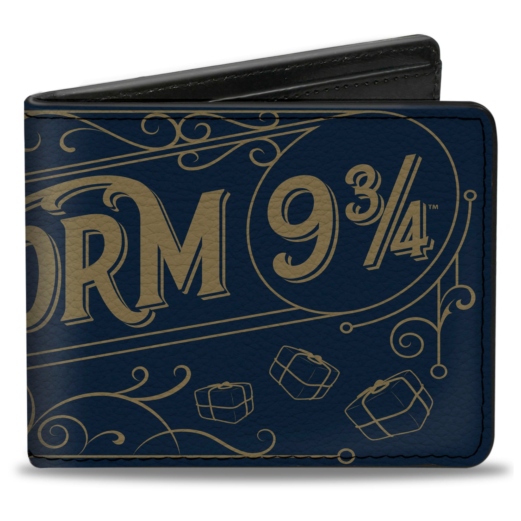 Bi-Fold Wallet - Harry Potter Hogwarts Express PLATFORM 9 3/4 Sign Navy/Beige Bi-Fold Wallets Harry Potter