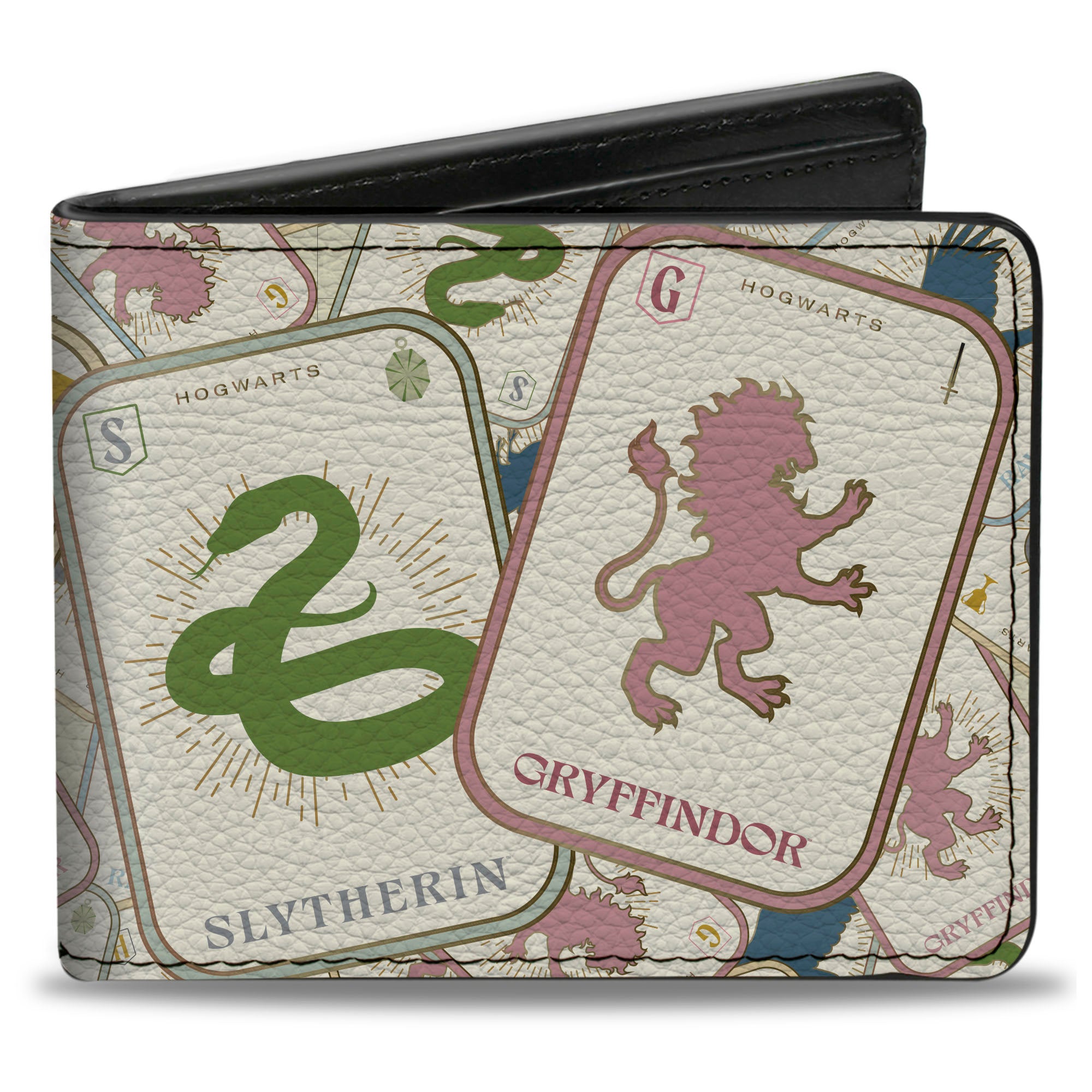 Bi-Fold Wallet - Harry Potter School Tarot Cards Stacked Beige/Multi Color Bi-Fold Wallets Harry Potter