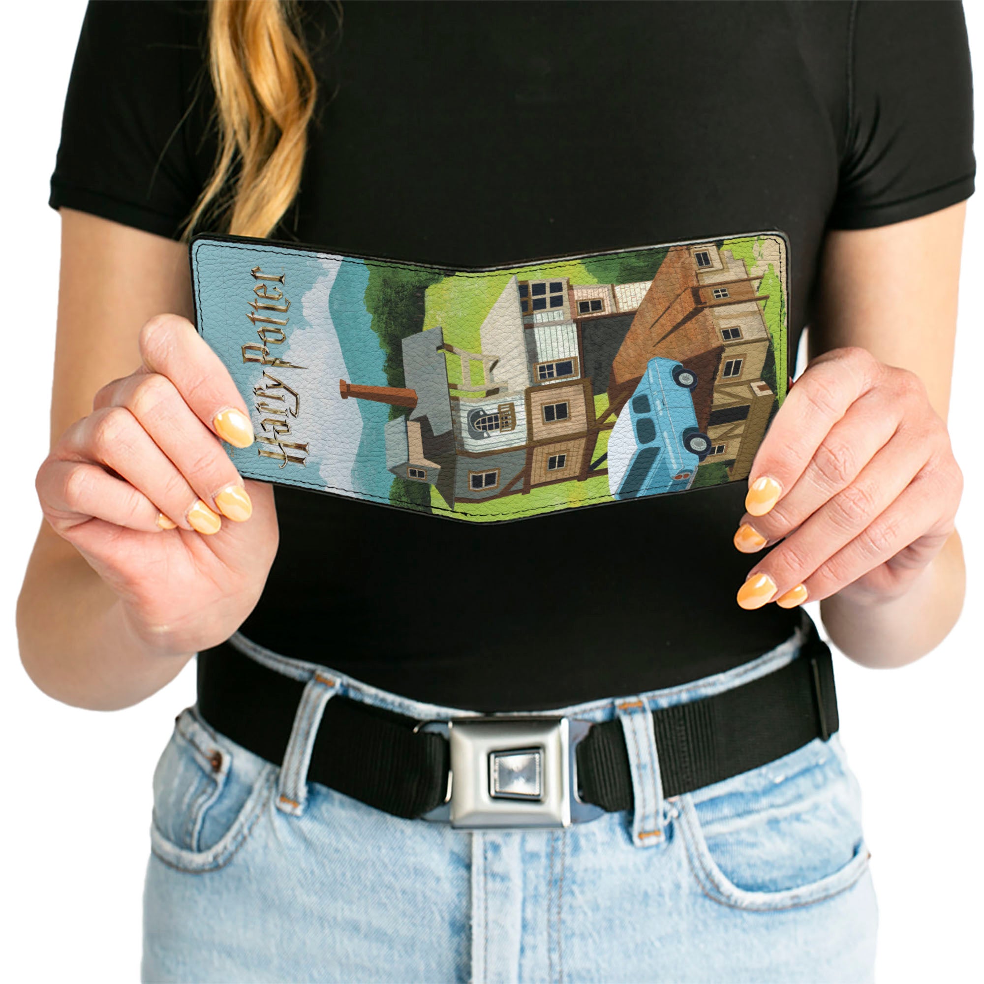 Bi-Fold Wallet - Harry Potter the Burrow Weasley Family Home Scene Bi-Fold Wallets Harry Potter