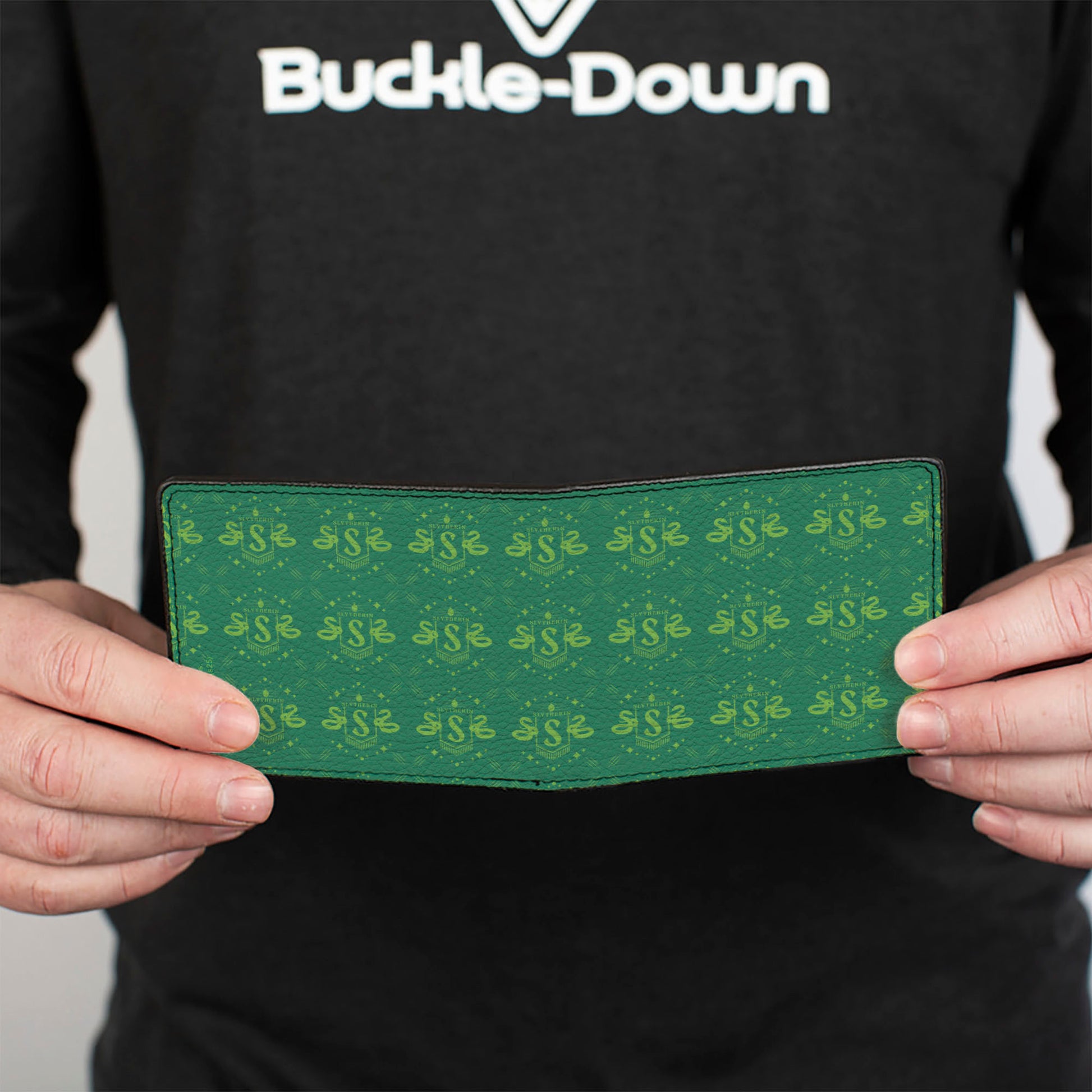 Bi-Fold Wallet - Harry Potter Slytherin House Pride Banner Greens Bi-Fold Wallets Harry Potter