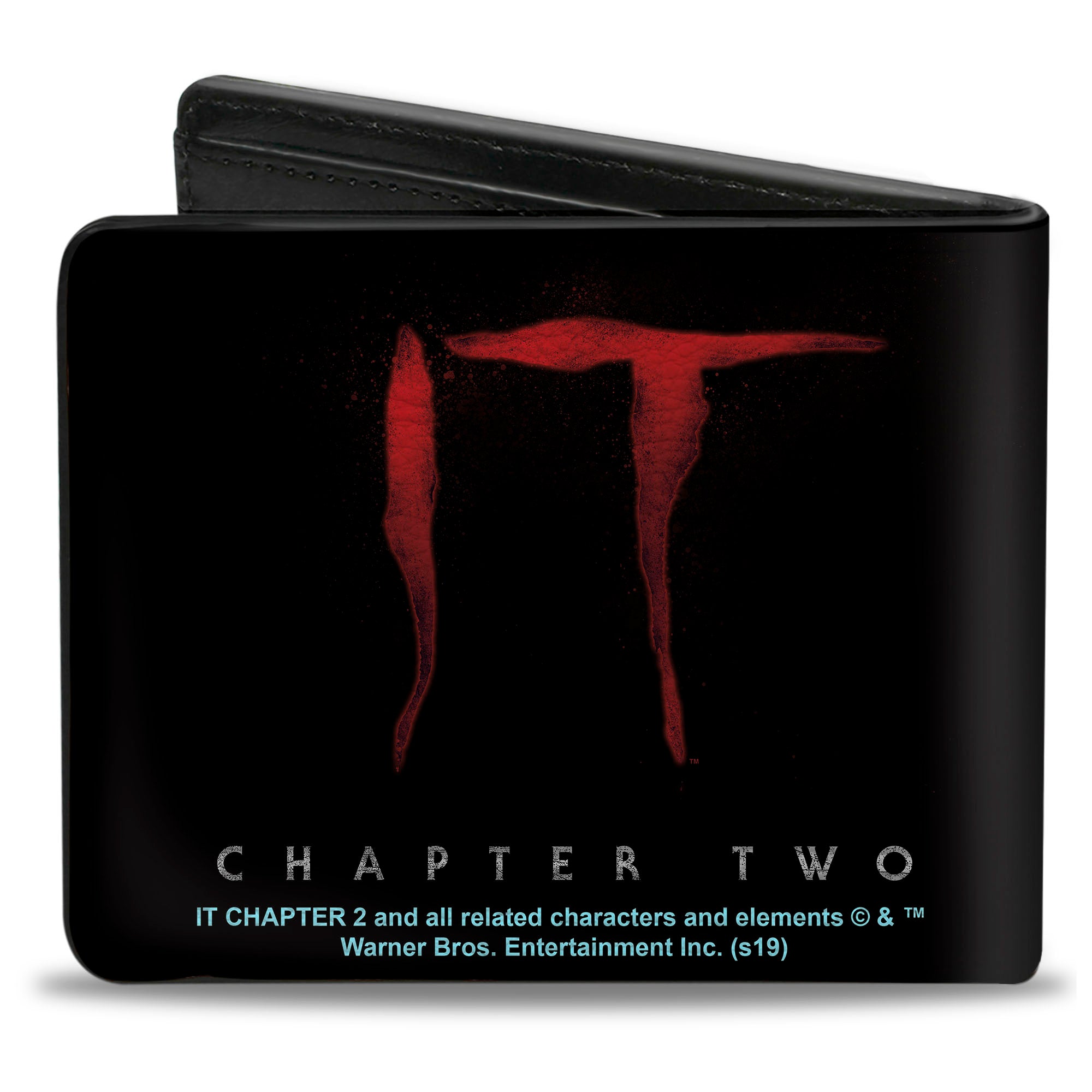 Bi-Fold Wallet - IT CHAPTER TWO Pennywise Face + Logo Black Red Blues Bi-Fold Wallets IT