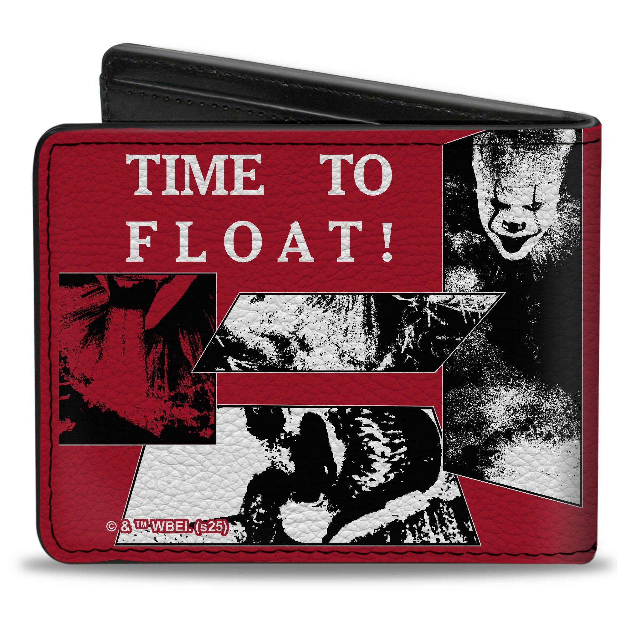 Bi-Fold Wallet - IT Pennywise Poses and Quotes Collage Red/White/Grays Bi-Fold Wallets IT
