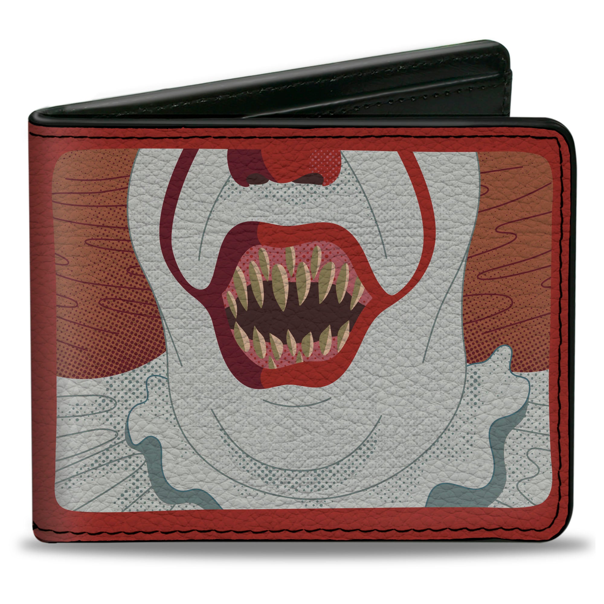 Bi-Fold Wallet - IT Chapter Two Pennywise Smile Close-Up + Title Logo Red/White Bi-Fold Wallets IT