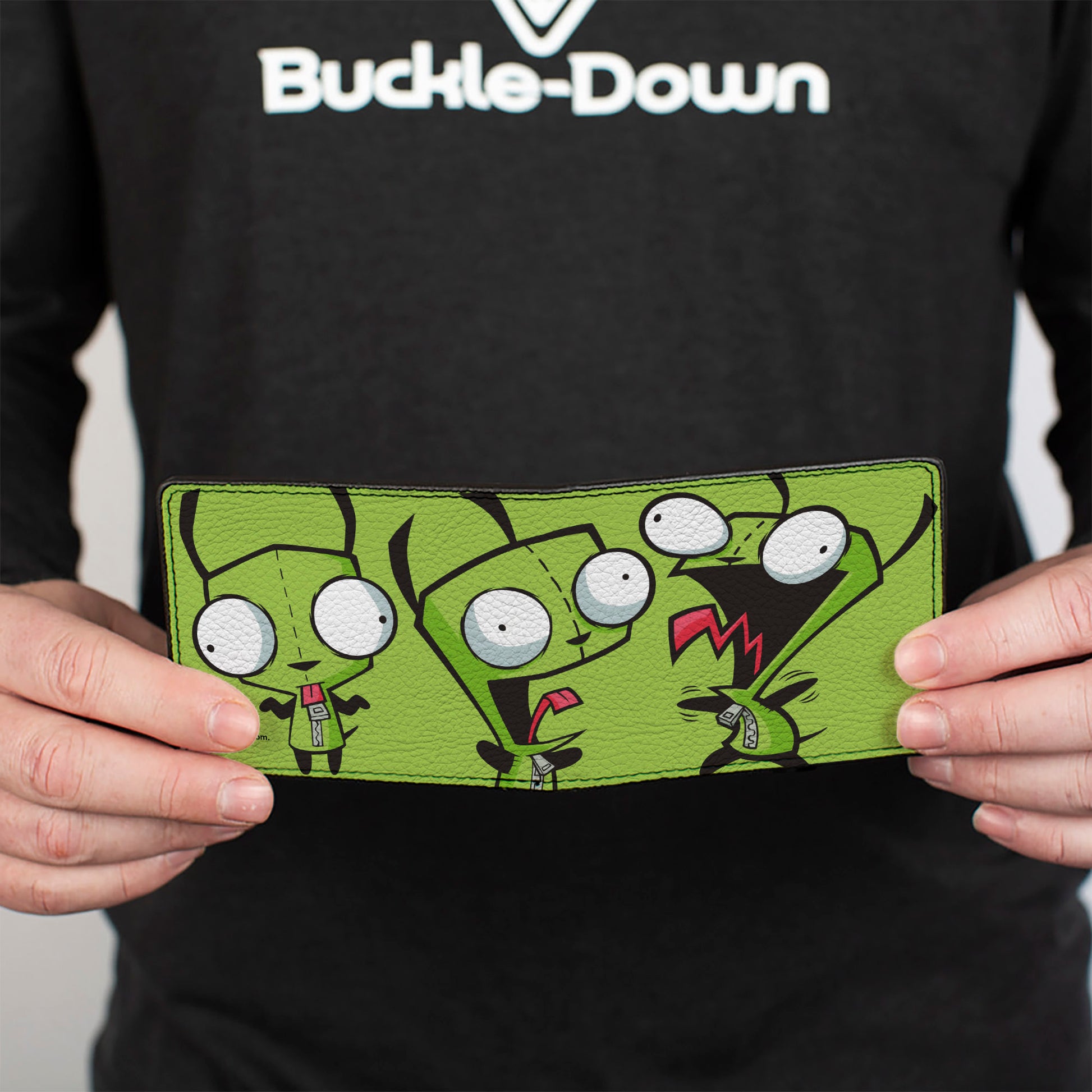 Bi-Fold Wallet - Invader Zim GIR Poses Green Bi-Fold Wallets Invader Zim