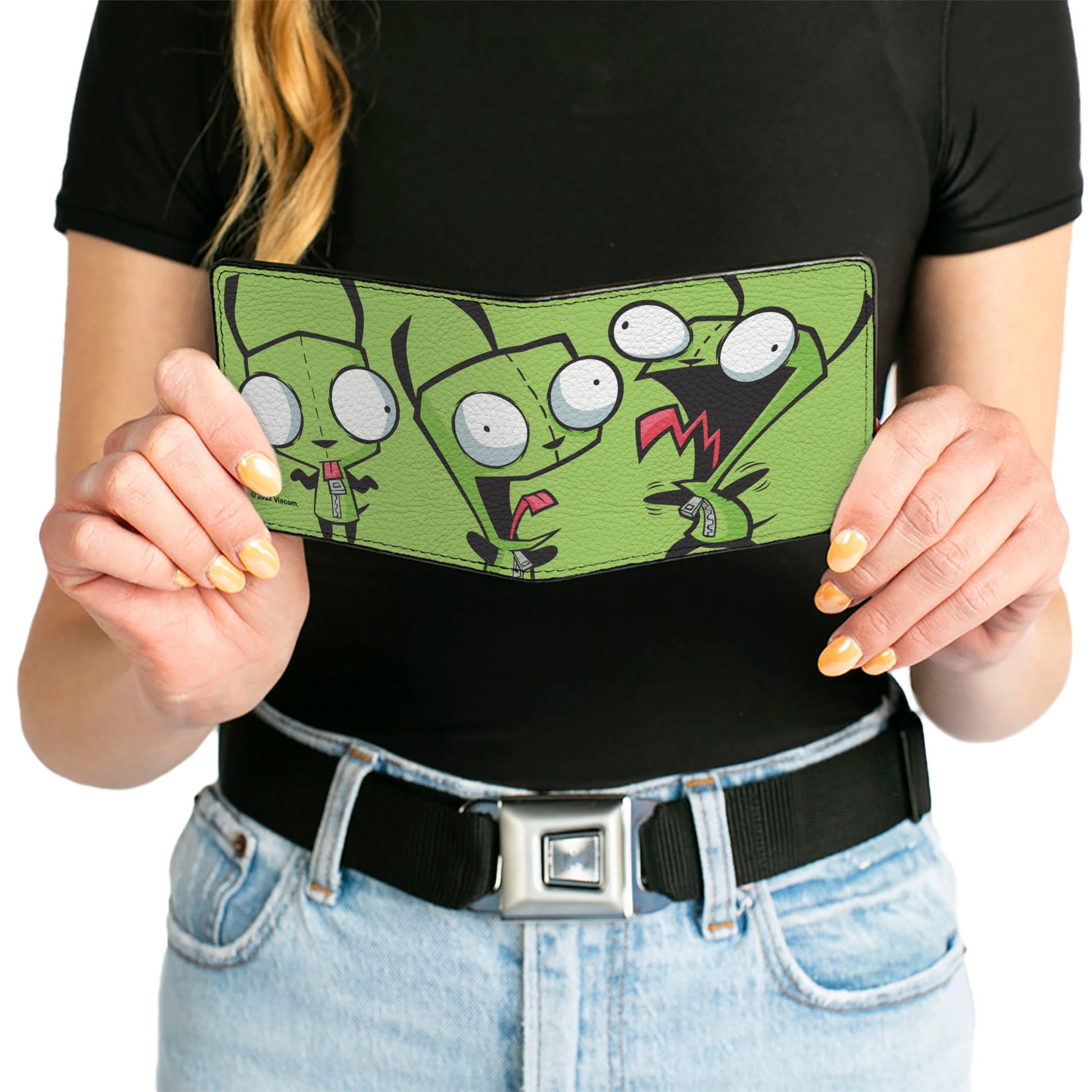 Bi-Fold Wallet - Invader Zim GIR Poses Green Bi-Fold Wallets Invader Zim