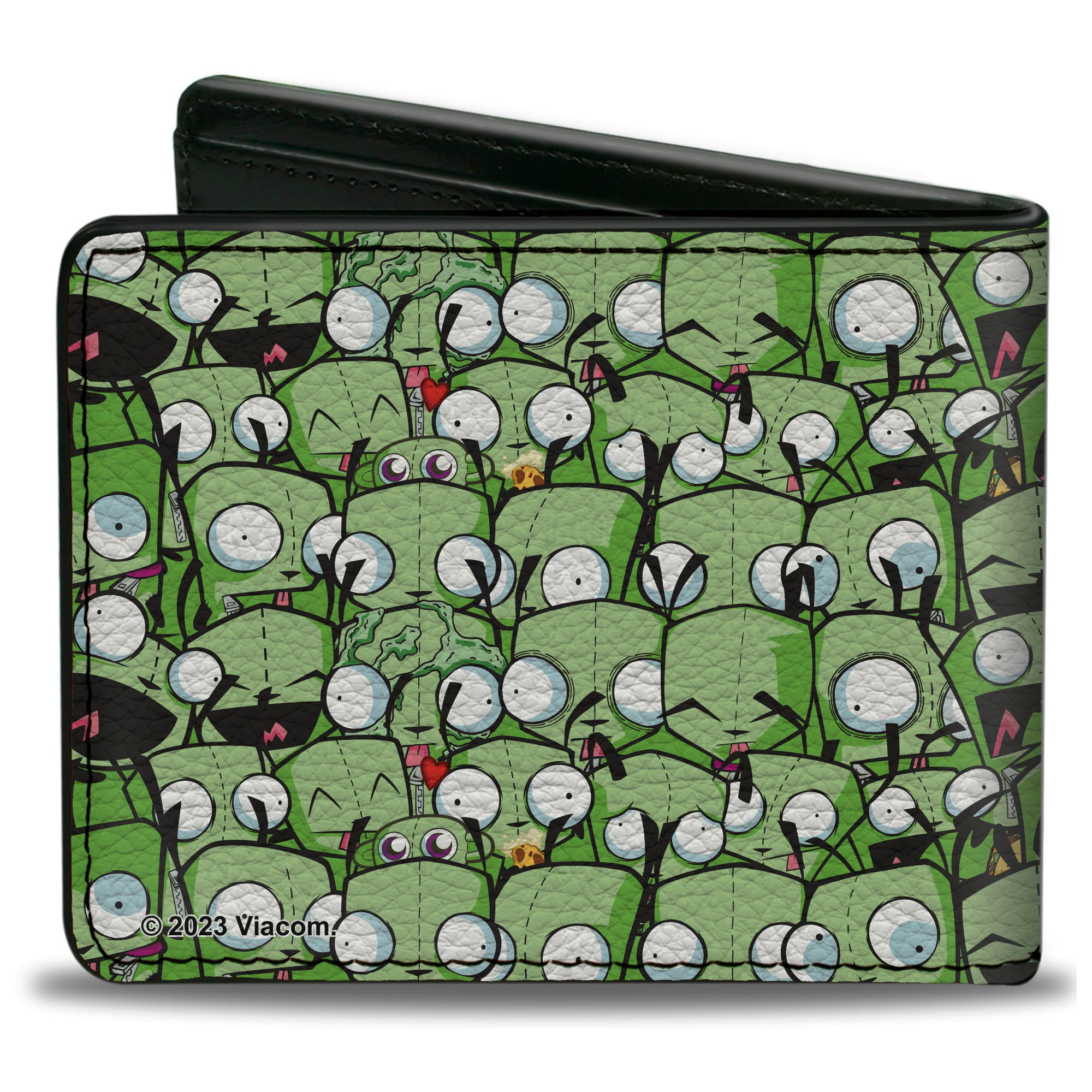 Bi-Fold Wallet - Invader Zim GIR Poses Stacked Greens Bi-Fold Wallets Invader Zim
