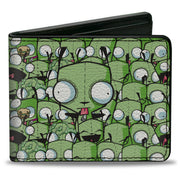 Bi-Fold Wallet - Invader Zim GIR Poses Stacked Greens Bi-Fold Wallets Invader Zim