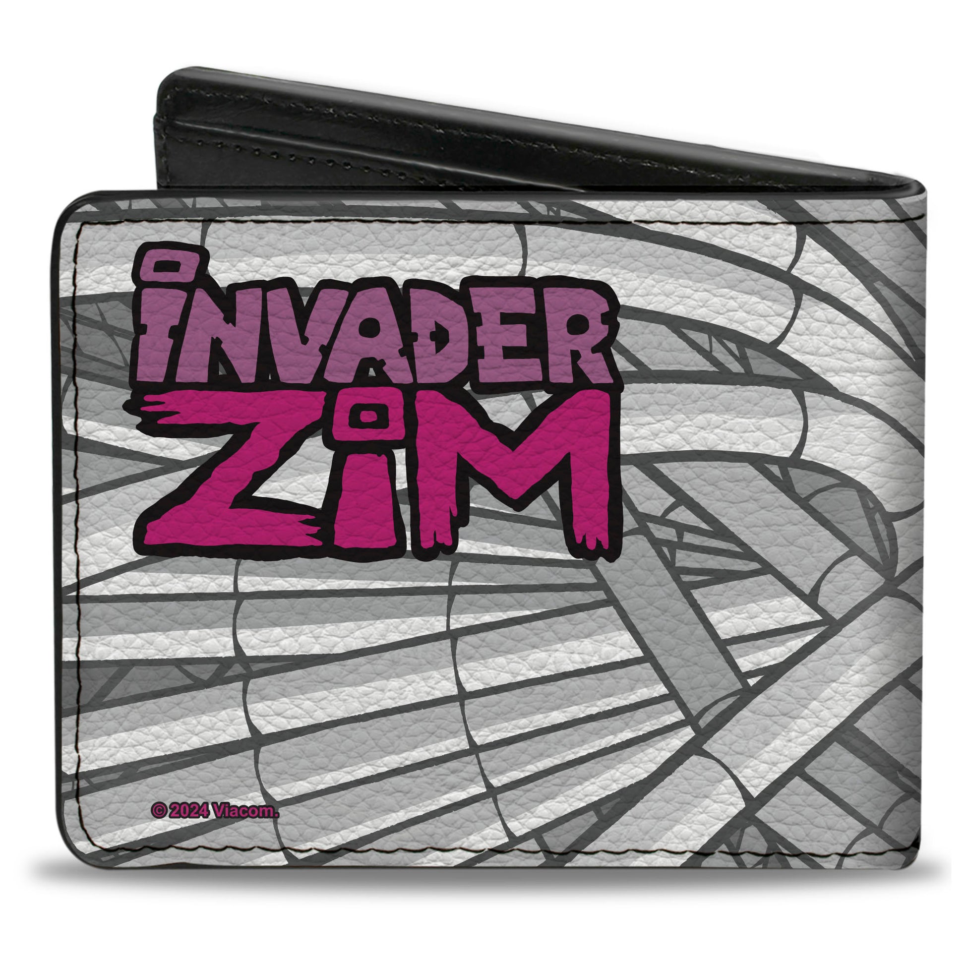 Bi-Fold Wallet - INVADER ZIM GIR with Hood Down Pose Hoses Grays Bi-Fold Wallets Invader Zim