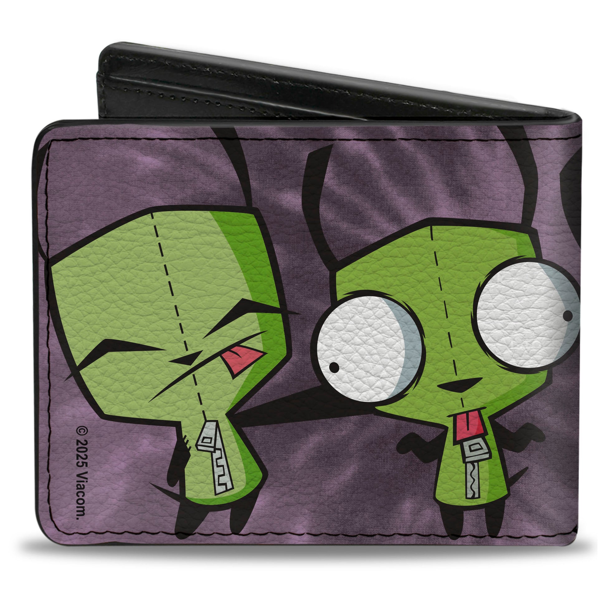 Bi-Fold Wallet - Invader Zim GIR Dog Poses Tie Dye Purples Bi-Fold Wallets Invader Zim