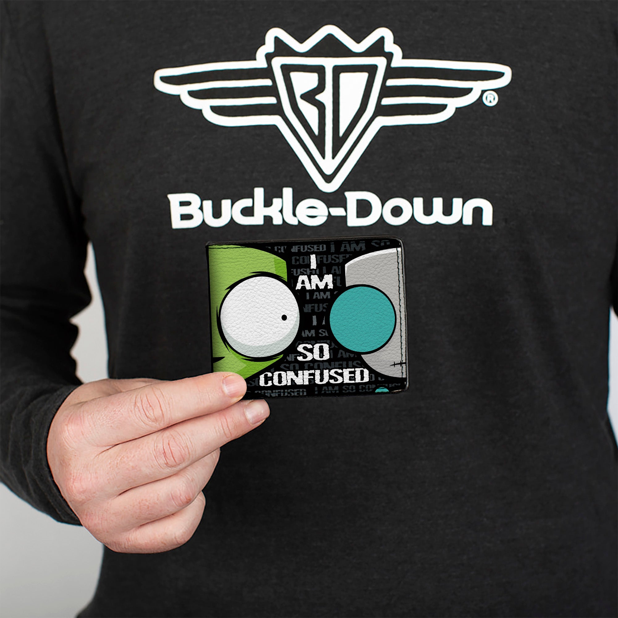 Bi-Fold Wallet - Invader Zim/Robot CLOSE-UP I AM SO CONFUSED Bi-Fold Wallets Invader Zim