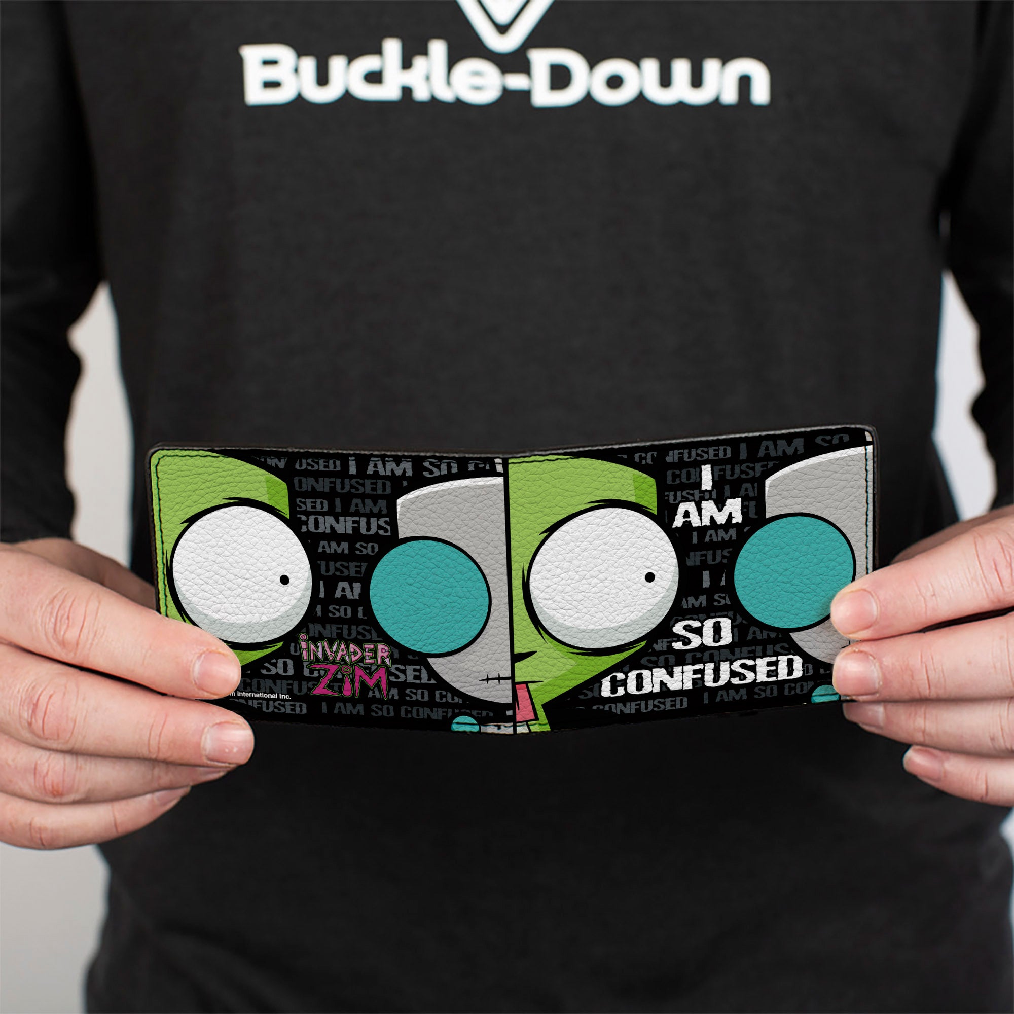 Bi-Fold Wallet - Invader Zim/Robot CLOSE-UP I AM SO CONFUSED Bi-Fold Wallets Invader Zim