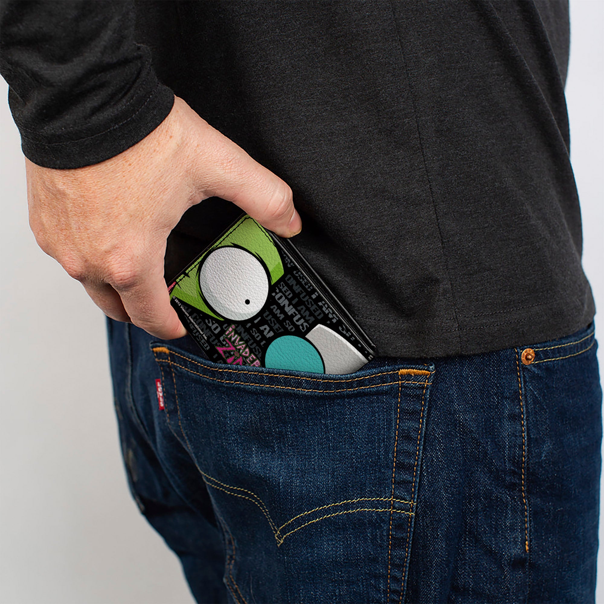 Bi-Fold Wallet - Invader Zim/Robot CLOSE-UP I AM SO CONFUSED Bi-Fold Wallets Invader Zim