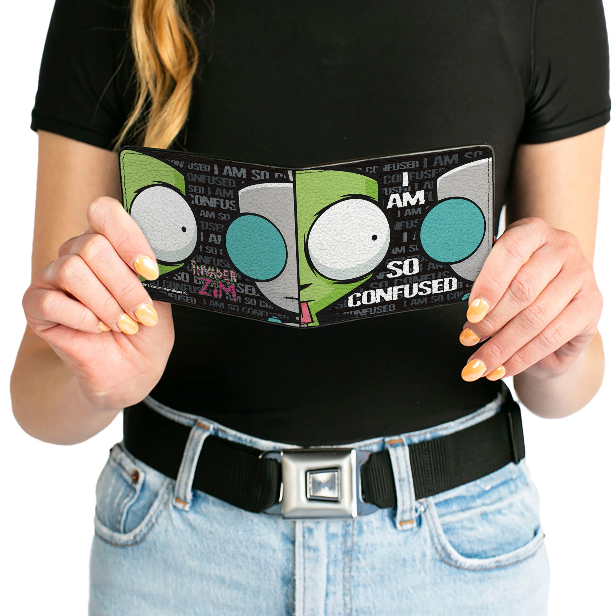 Bi-Fold Wallet - Invader Zim/Robot CLOSE-UP I AM SO CONFUSED Bi-Fold Wallets Invader Zim