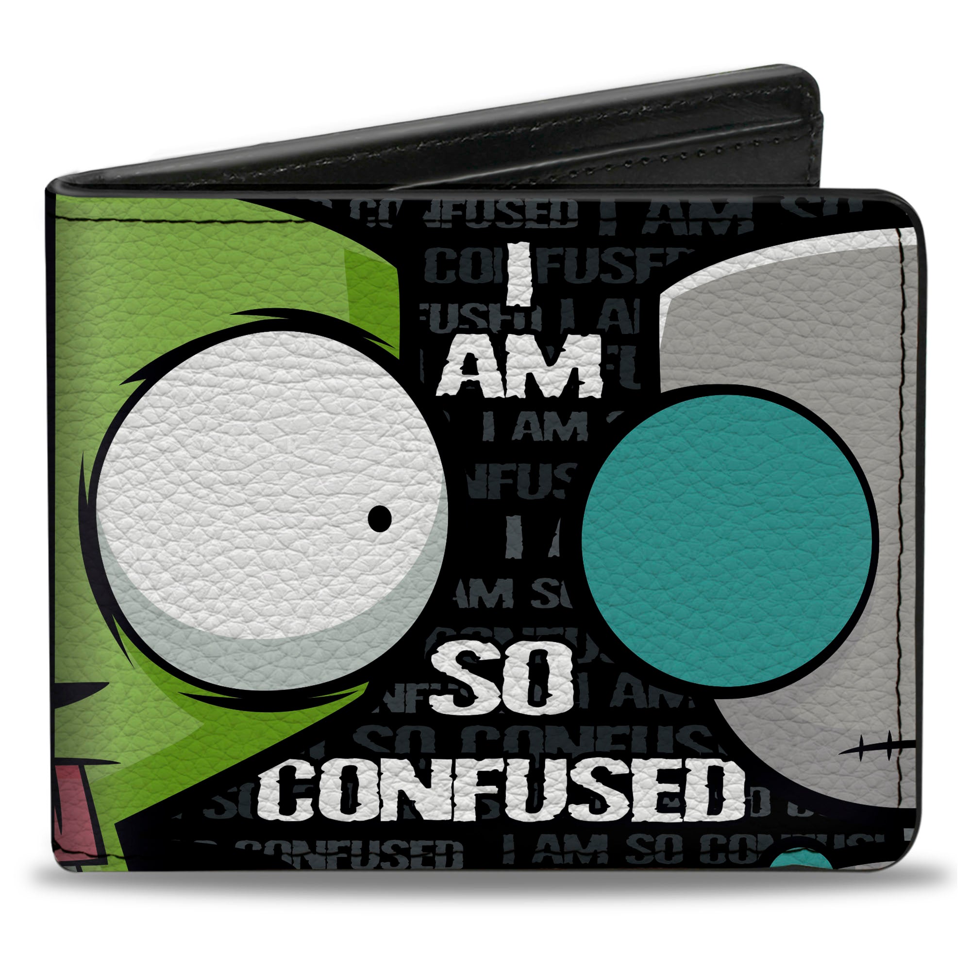 Bi-Fold Wallet - Invader Zim/Robot CLOSE-UP I AM SO CONFUSED Bi-Fold Wallets Invader Zim