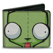 Bi-Fold Wallet - Invader Zim GIR Face Close-Up Greens Bi-Fold Wallets Invader Zim
