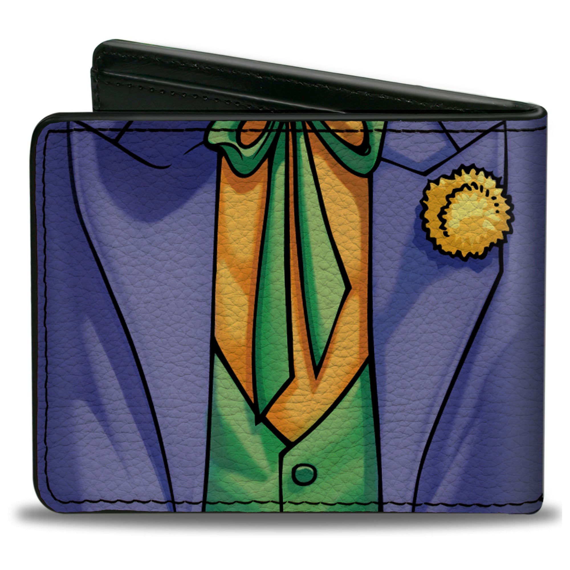 Bi-Fold Wallet - Joker Suit Chest Purple Green Orange Bi-Fold Wallets DC Comics