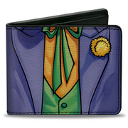 Bi-Fold Wallet - Joker Suit Chest Purple Green Orange Bi-Fold Wallets DC Comics