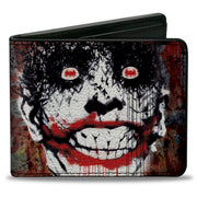 Bi-Fold Wallet - Detective Comics #880 Joker Bat Face Cover Splatter Multi Color White Black Red Bi-Fold Wallets DC Comics