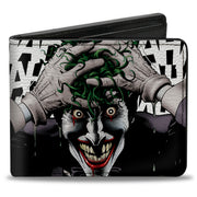 Bi-Fold Wallet - Joker The Killing Joke Holding Head Pose HAHAHA White Black Bi-Fold Wallets DC Comics