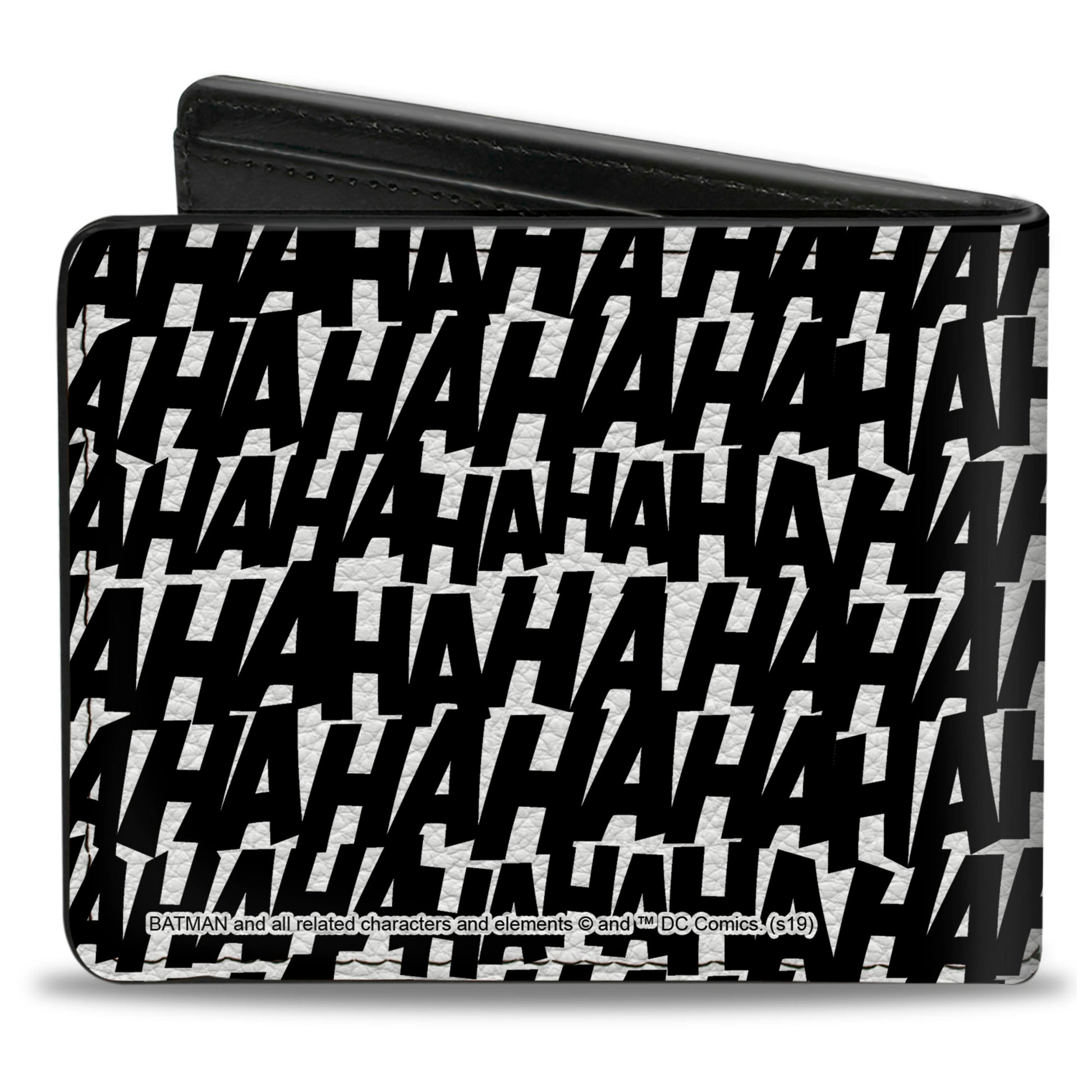 Bi-Fold Wallet - Joker HA HA HA Text White Black Bi-Fold Wallets DC Comics
