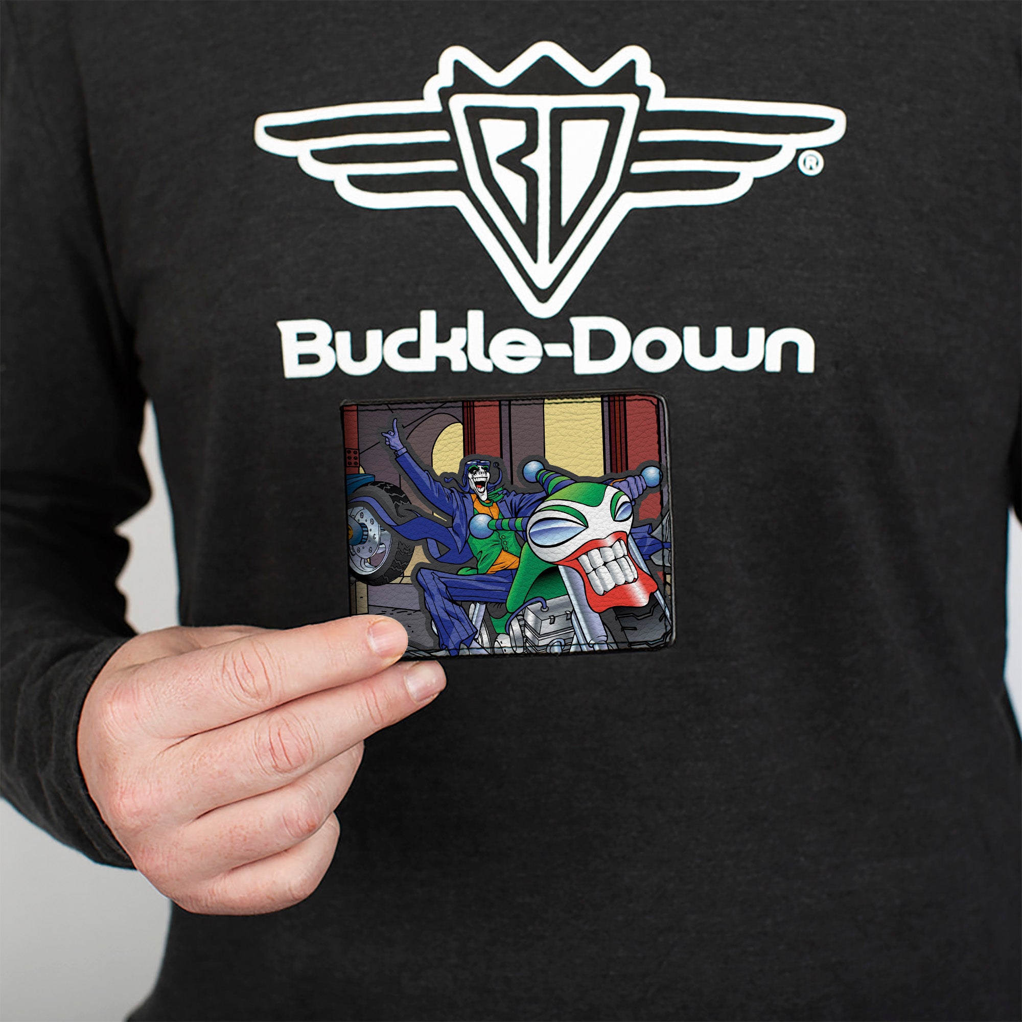 Bi-Fold Wallet - Batman Chasing Joker on Motorcycle in Tunnel Scene Bi-Fold Wallets DC Comics