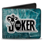 Bi-Fold Wallet - THE JOKER Straight Jacket Pose and Title Logo Blues/Black/White Bi-Fold Wallets DC Comics