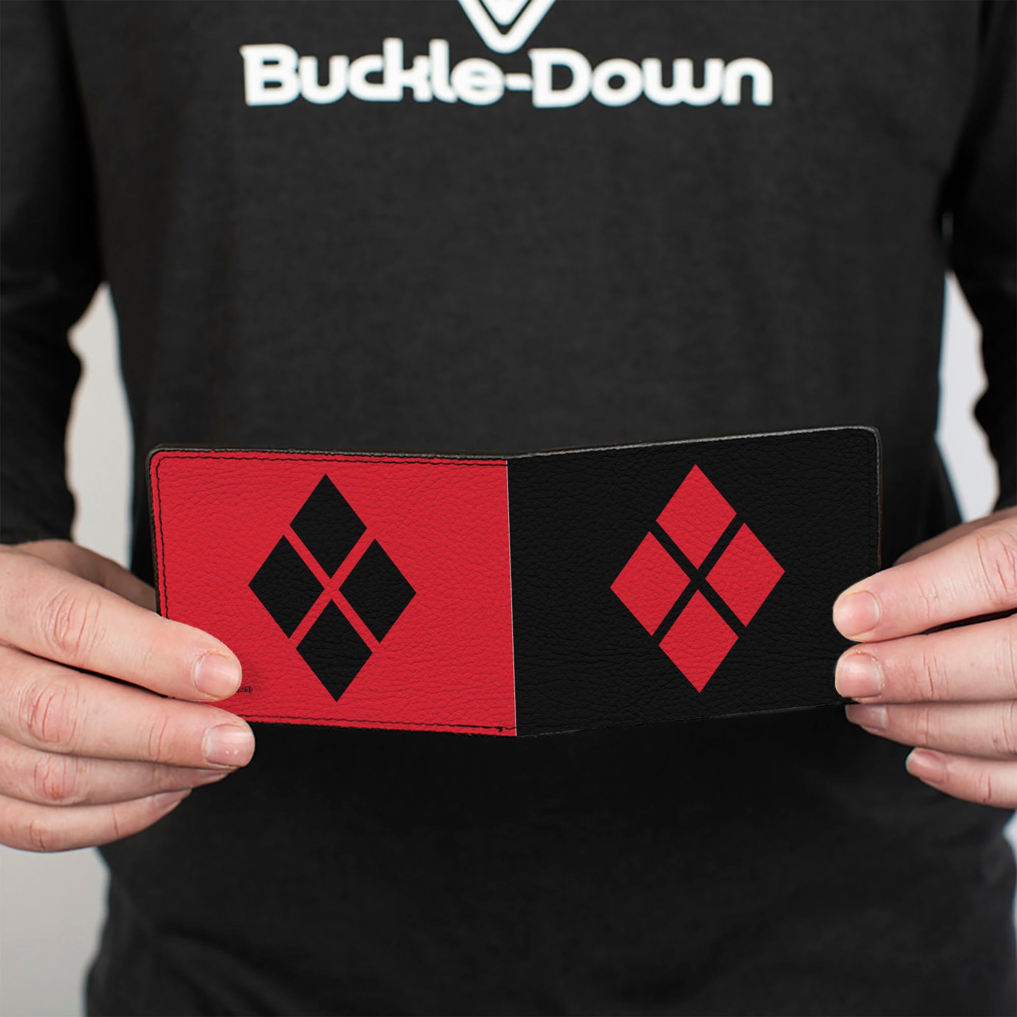 Bi-Fold Wallet - Harley Quinn Diamond Blocks Black/Red Bi-Fold Wallets DC Comics
