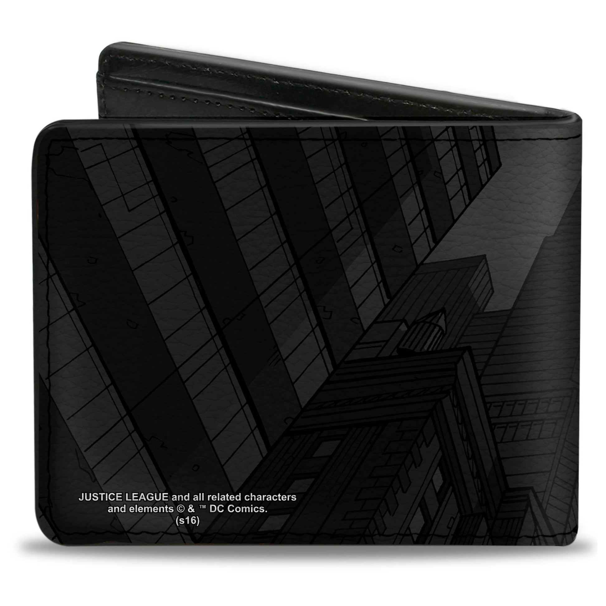 Bi-Fold Wallet - Power Girl Up Up & Away Issue #27 Cover Pose Buildings Grays Bi-Fold Wallets DC Comics