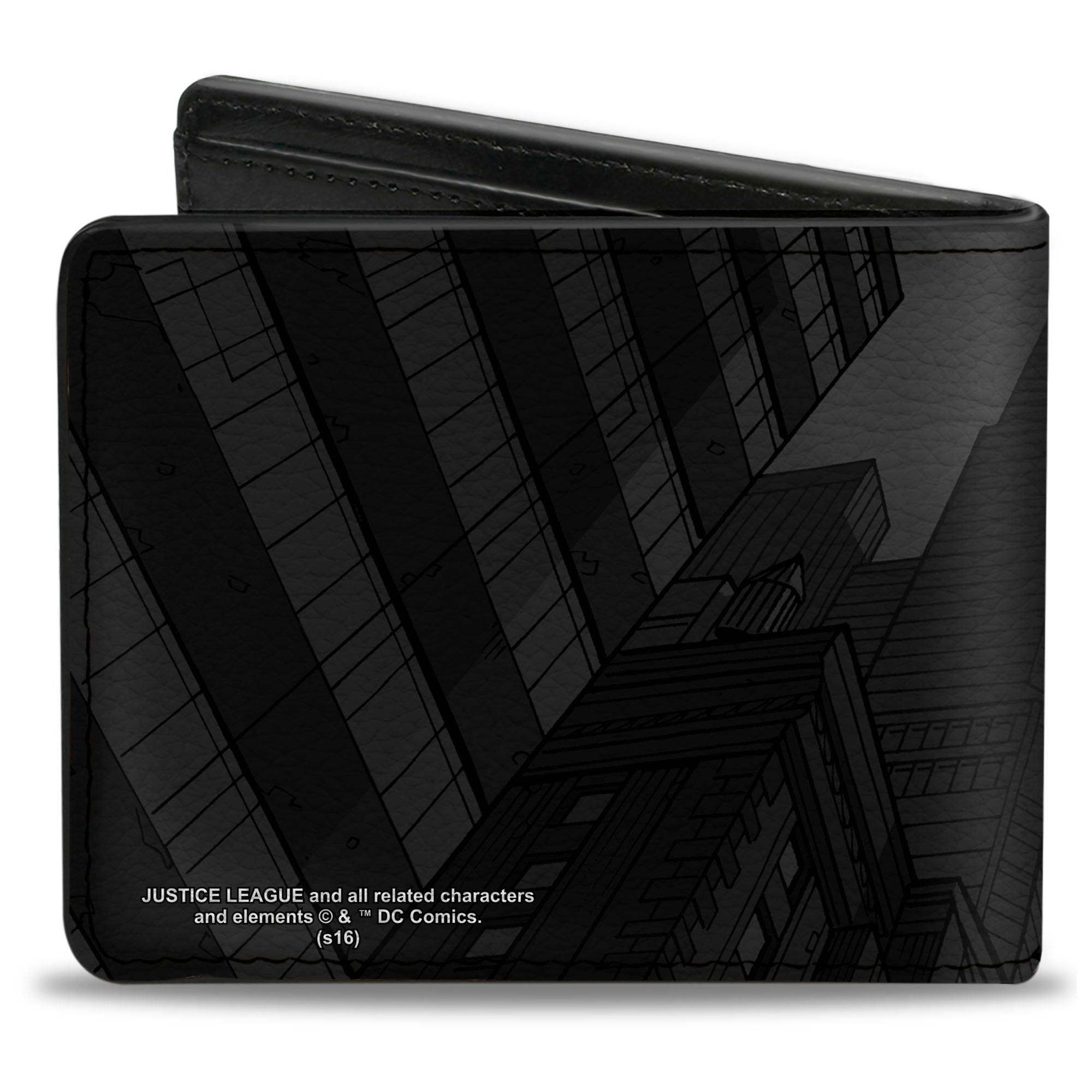 Bi-Fold Wallet - Power Girl Up Up & Away Issue #27 Cover Pose Buildings Grays Bi-Fold Wallets DC Comics