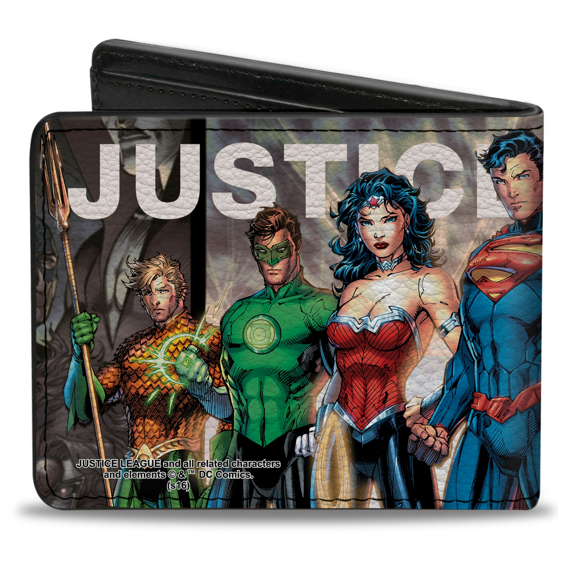 Bi-Fold Wallet - THE NEW 52 JUSTICE LEAGUE Issue #1 7-Superhero Variant Cover Group Pose Bi-Fold Wallets DC Comics
