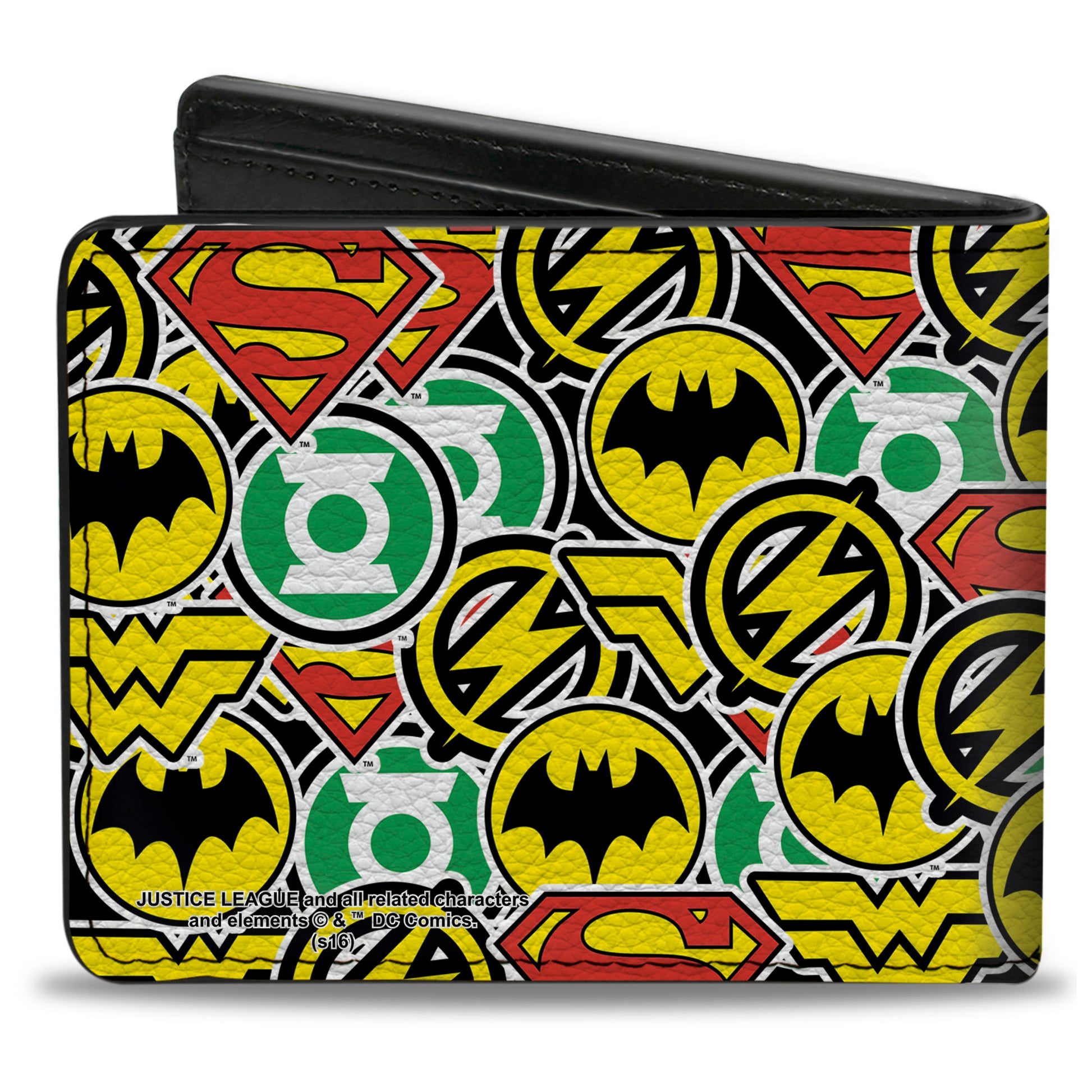Bi-Fold Wallet - Justice League 5-Superhero Chibi Icons Stacked Bi-Fold Wallets DC Comics