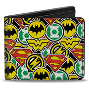 Bi-Fold Wallet - Justice League 5-Superhero Chibi Icons Stacked Bi-Fold Wallets DC Comics