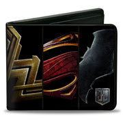 Bi-Fold Wallet - Justice League 2017 6-Superhero Icon Blocks Bi-Fold Wallets DC Comics