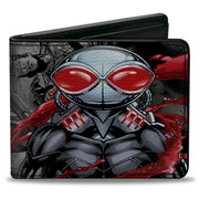 Bi-Fold Wallet - Black Manta Pose Aquaman Issue 23 1 Cover Scene Grays Reds Bi-Fold Wallets DC Comics