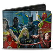 Bi-Fold Wallet - Justice League of America Issue #12 12-Superhero Cover Pose Blues Bi-Fold Wallets DC Comics