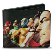 Bi-Fold Wallet - JUSTICE LEAGUE Justice #1 7-Superhero Variant Cover Pose Grays Bi-Fold Wallets DC Comics