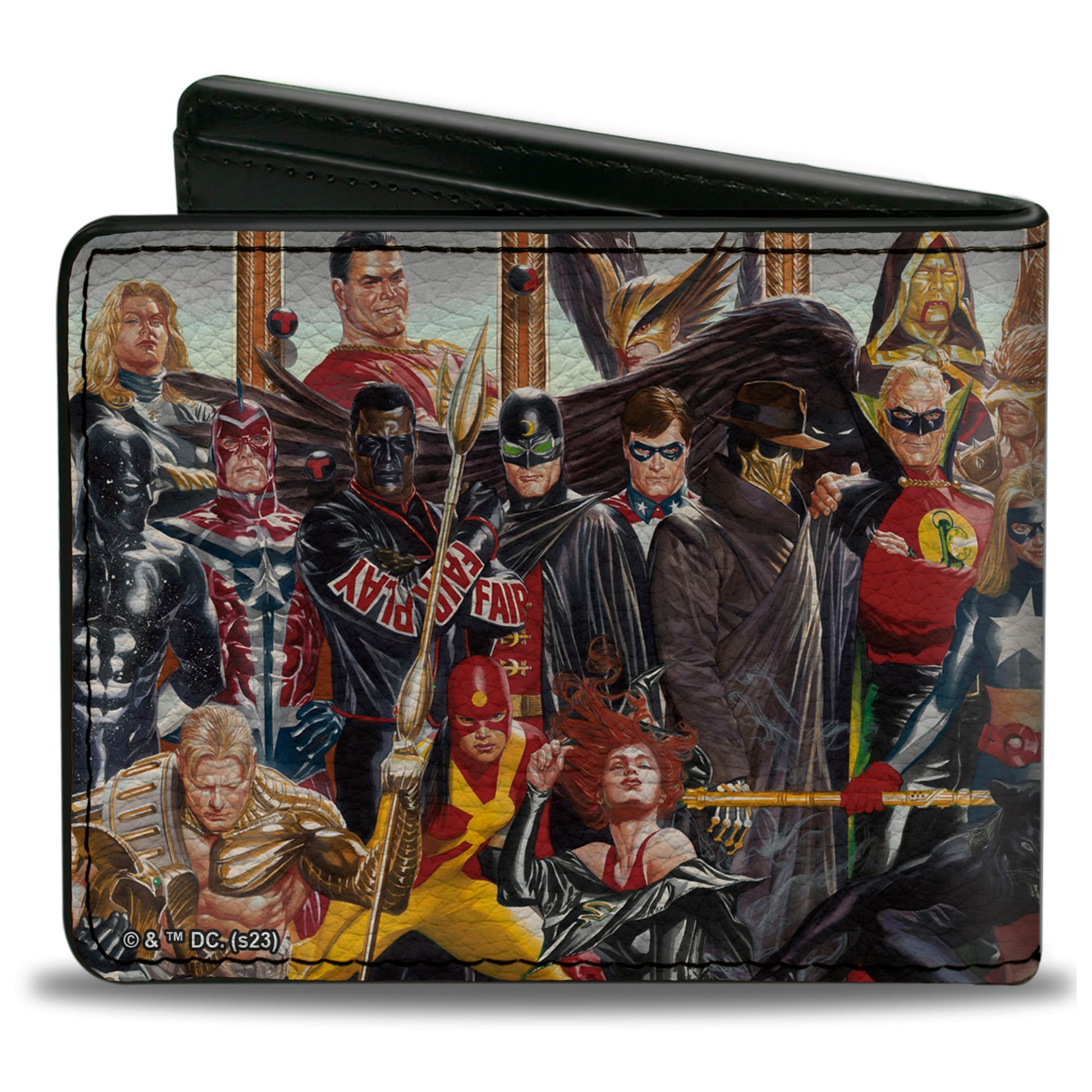 Bi-Fold Wallet - Justice Society of America Issue #26 33-Character Alex Ross Cover Pose Bi-Fold Wallets DC Comics
