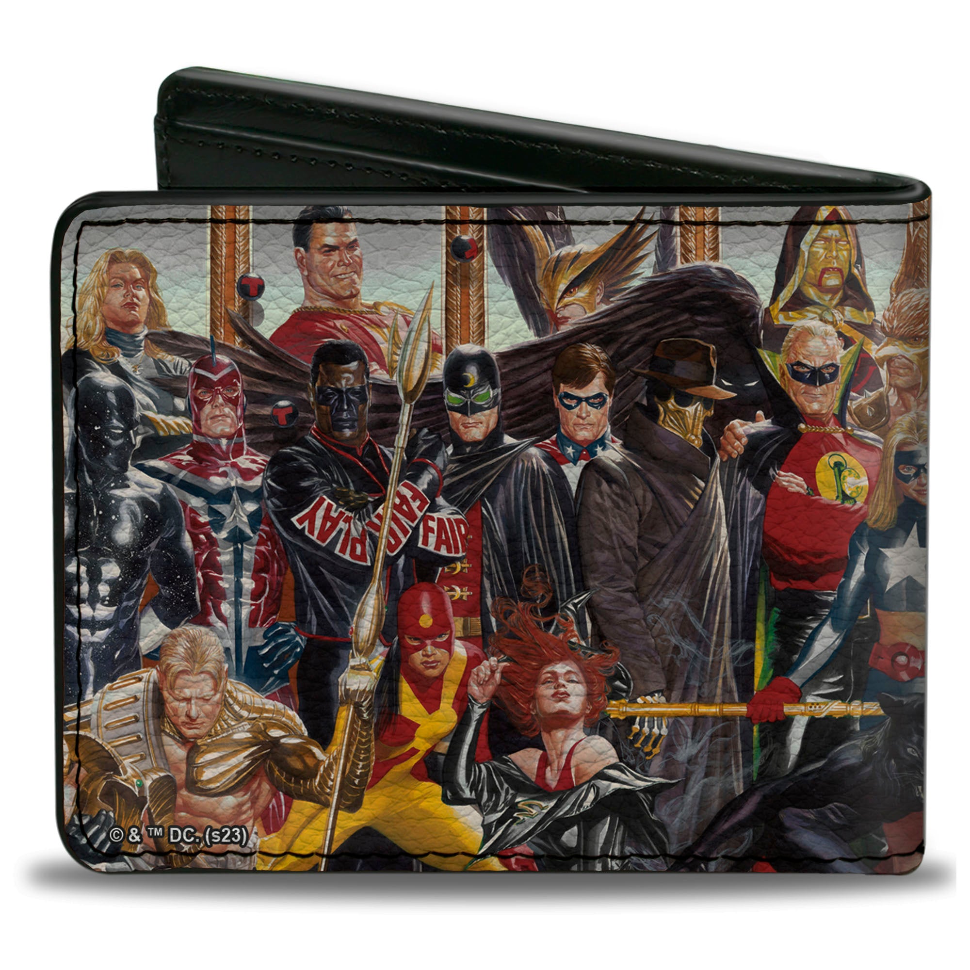 Bi-Fold Wallet - Justice Society of America Issue #26 33-Character Alex Ross Cover Pose Bi-Fold Wallets DC Comics