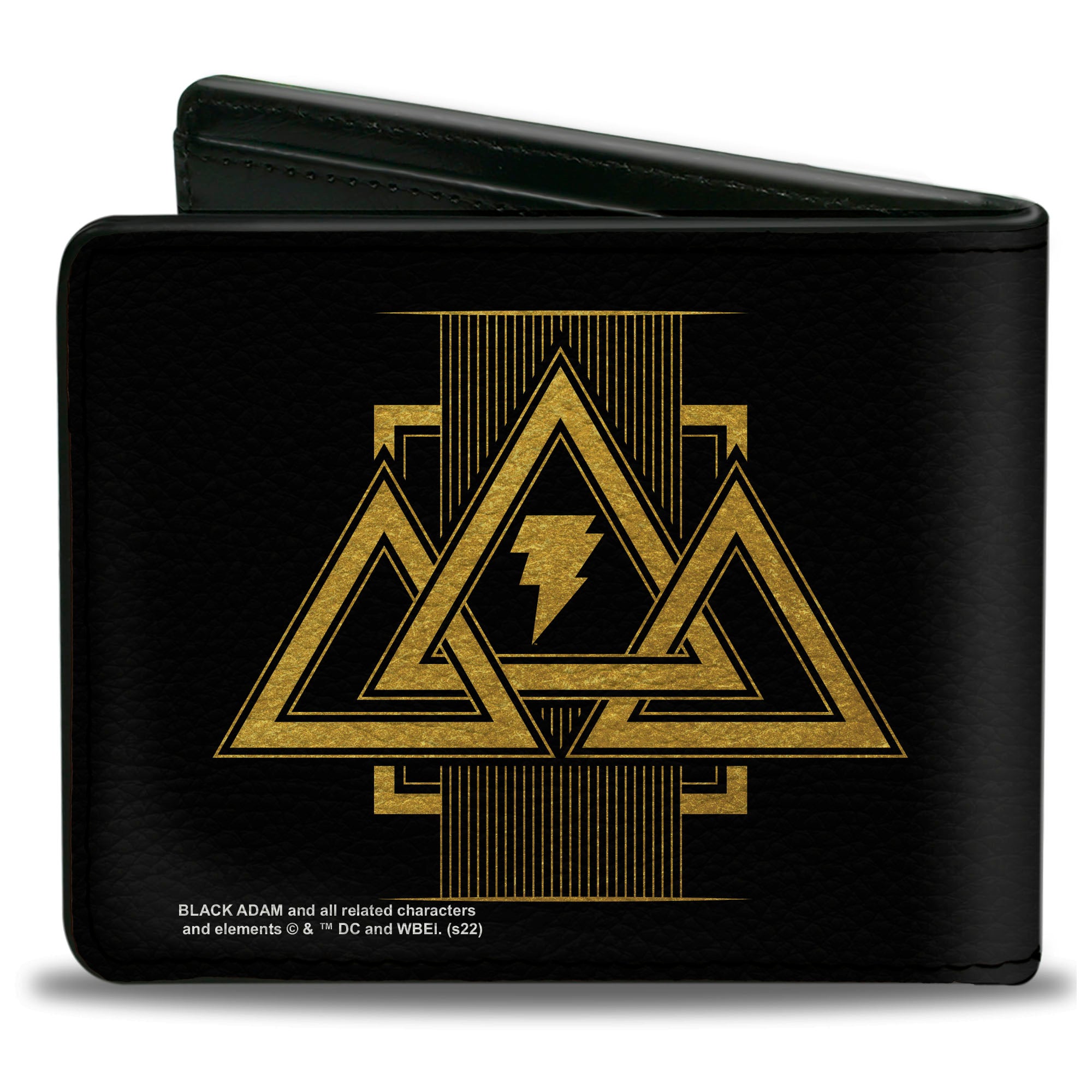Bi-Fold Wallet - BLACK ADAM Title Logo and Icons Black/Yellow Bi-Fold Wallets DC Comics