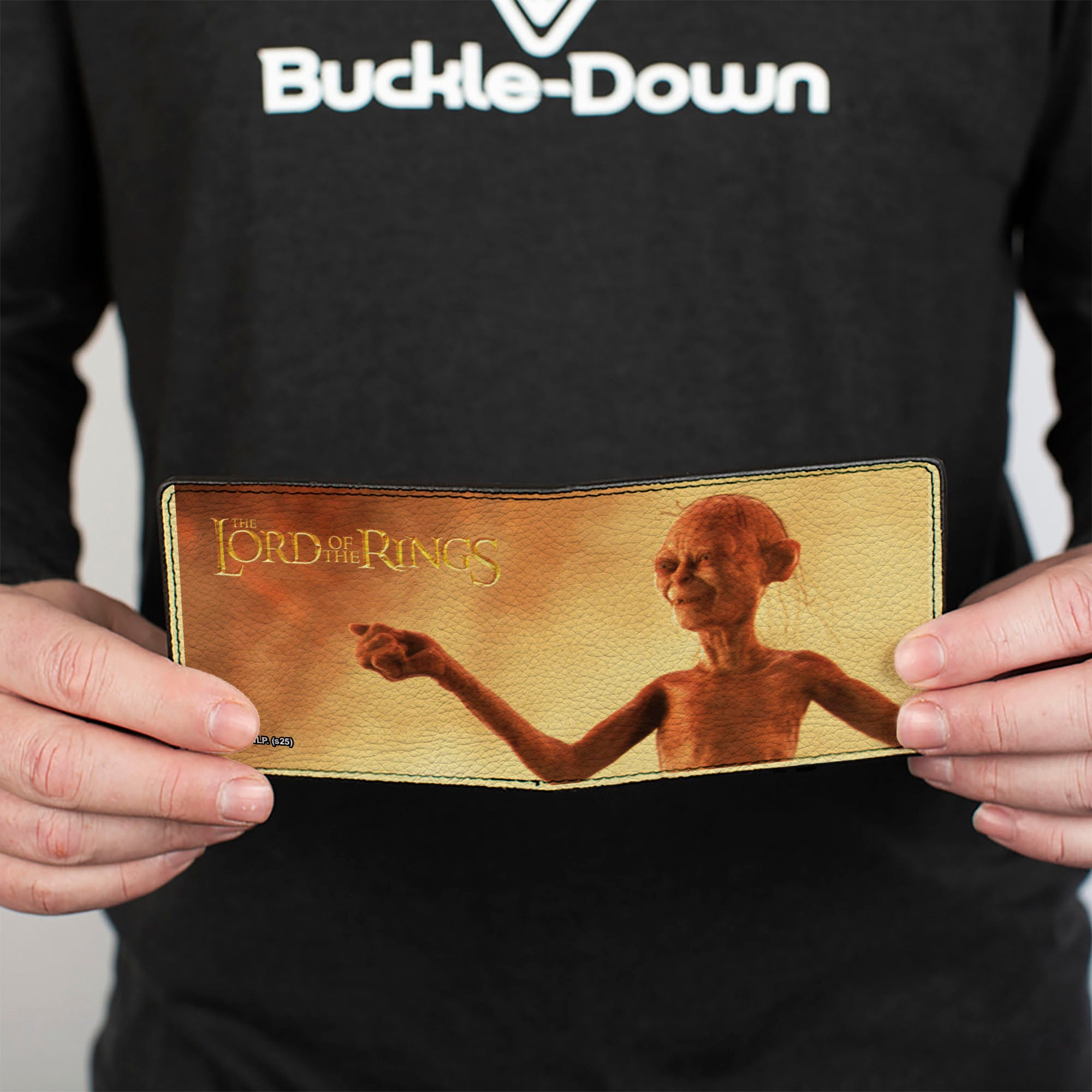 Bi-Fold Wallet - THE LORD OF THE RINGS Gollum Arms Out Pose and Title Logo Bi-Fold Wallets The Lord of the Rings