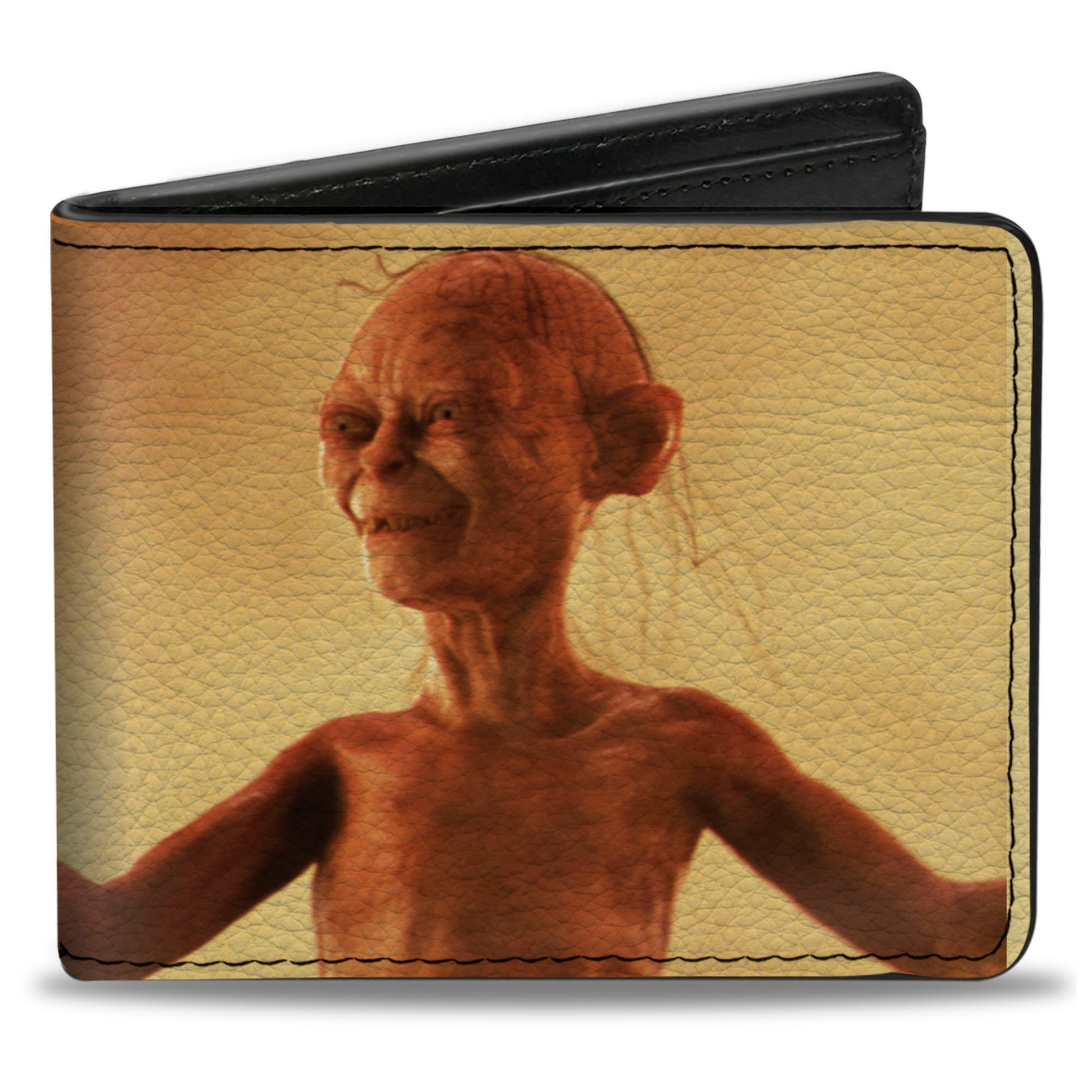 Bi-Fold Wallet - THE LORD OF THE RINGS Gollum Arms Out Pose and Title Logo Bi-Fold Wallets The Lord of the Rings