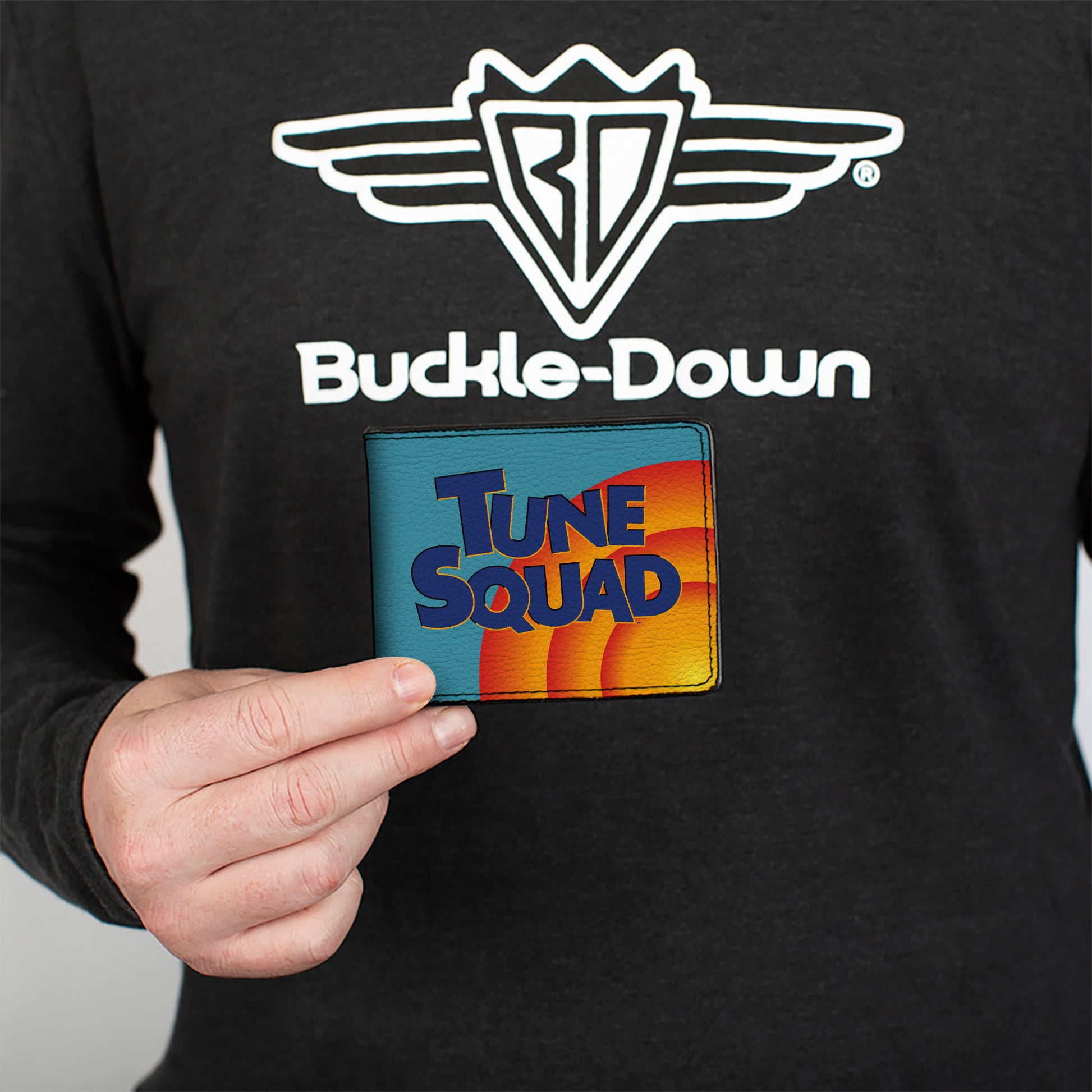 Bi-Fold Wallet - Space Jam 2 TUNE SQUAD Logo Turquoise Oranges Blue Bi-Fold Wallets Looney Tunes