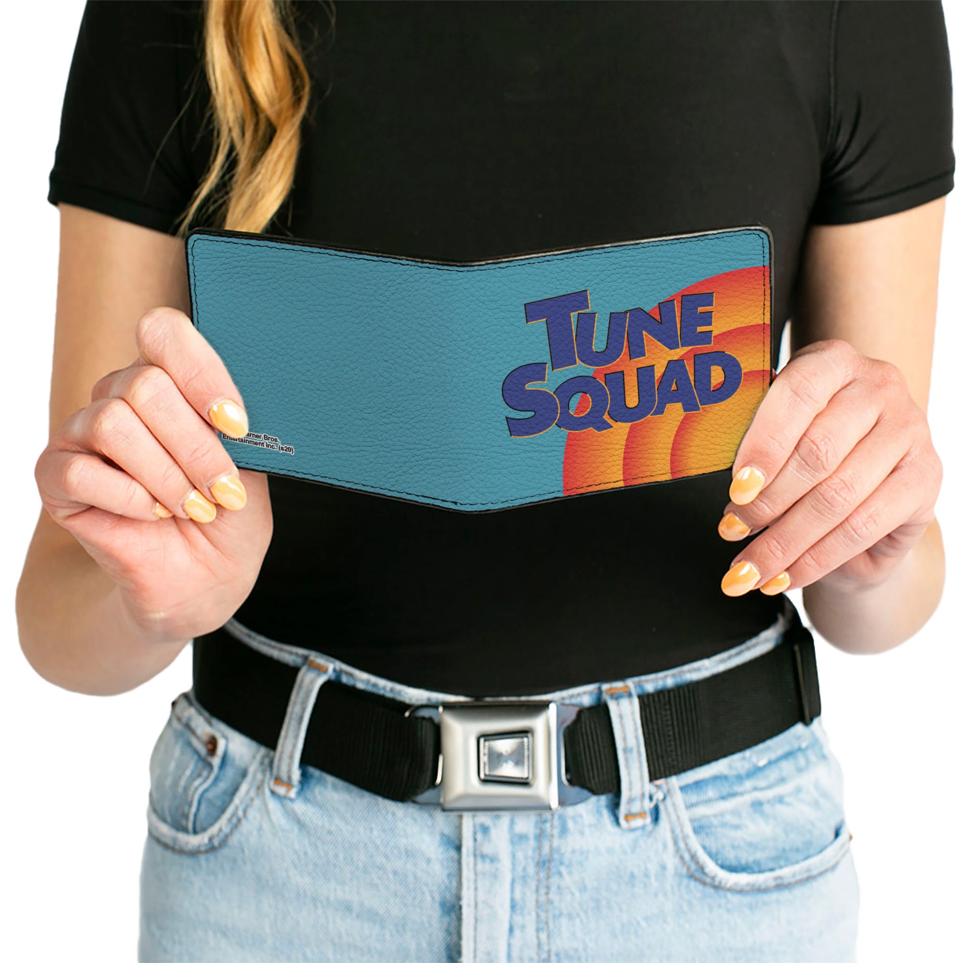 Bi-Fold Wallet - Space Jam 2 TUNE SQUAD Logo Turquoise Oranges Blue Bi-Fold Wallets Looney Tunes