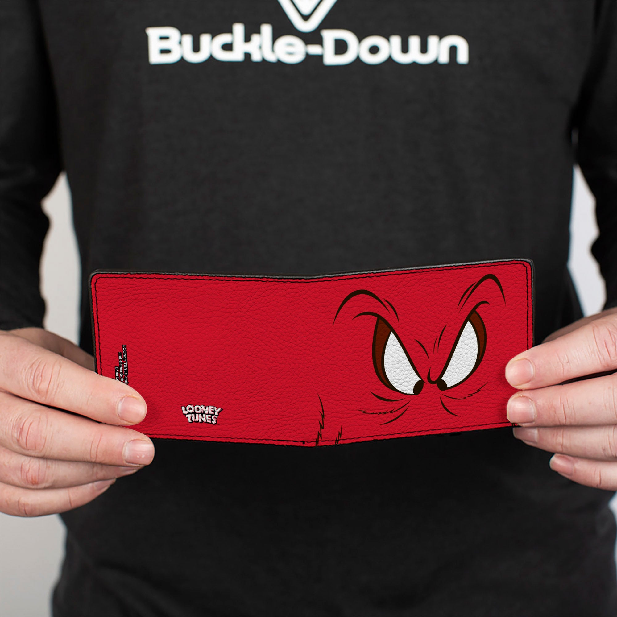 Bi-Fold Wallet - Bi-Fold Wallet - Gossamer Eyes CLOSE-UP Red Black White Bi-Fold Wallets Looney Tunes