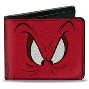 Bi-Fold Wallet - Bi-Fold Wallet - Gossamer Eyes CLOSE-UP Red Black White Bi-Fold Wallets Looney Tunes