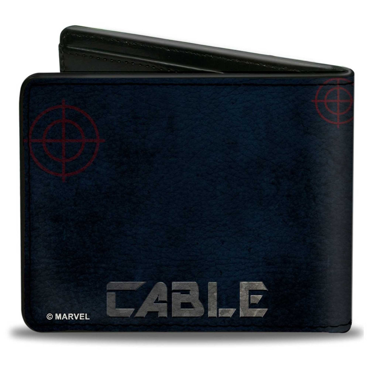 MARVEL X-MEN Bi-Fold Wallet - CABLE Laser Eye Cover Pose/Targets Blues/Grays/Reds Bi-Fold Wallets Marvel Comics