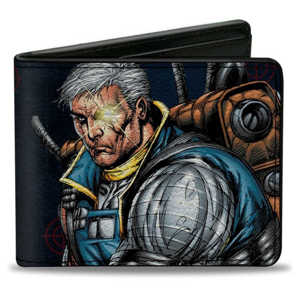 MARVEL X-MEN

Bi-Fold Wallet - CABLE Laser Eye Cover Pose/Targets Blues/Grays/Reds