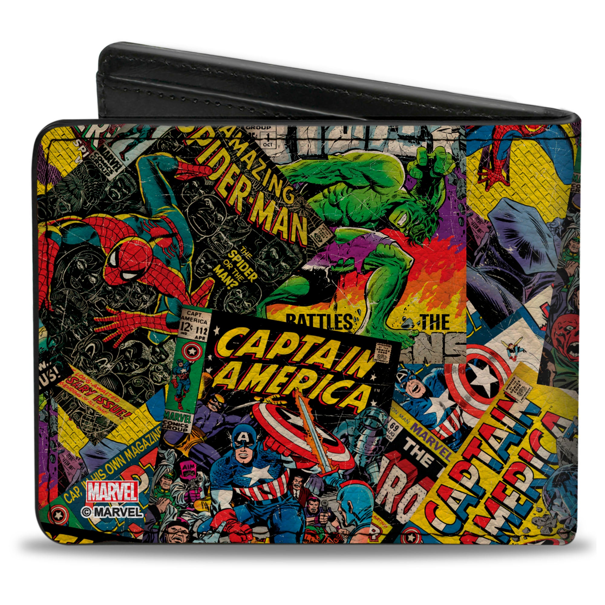 MARVEL COMICS  

Bi-Fold Wallet - Retro Marvel Comic Books Stacked