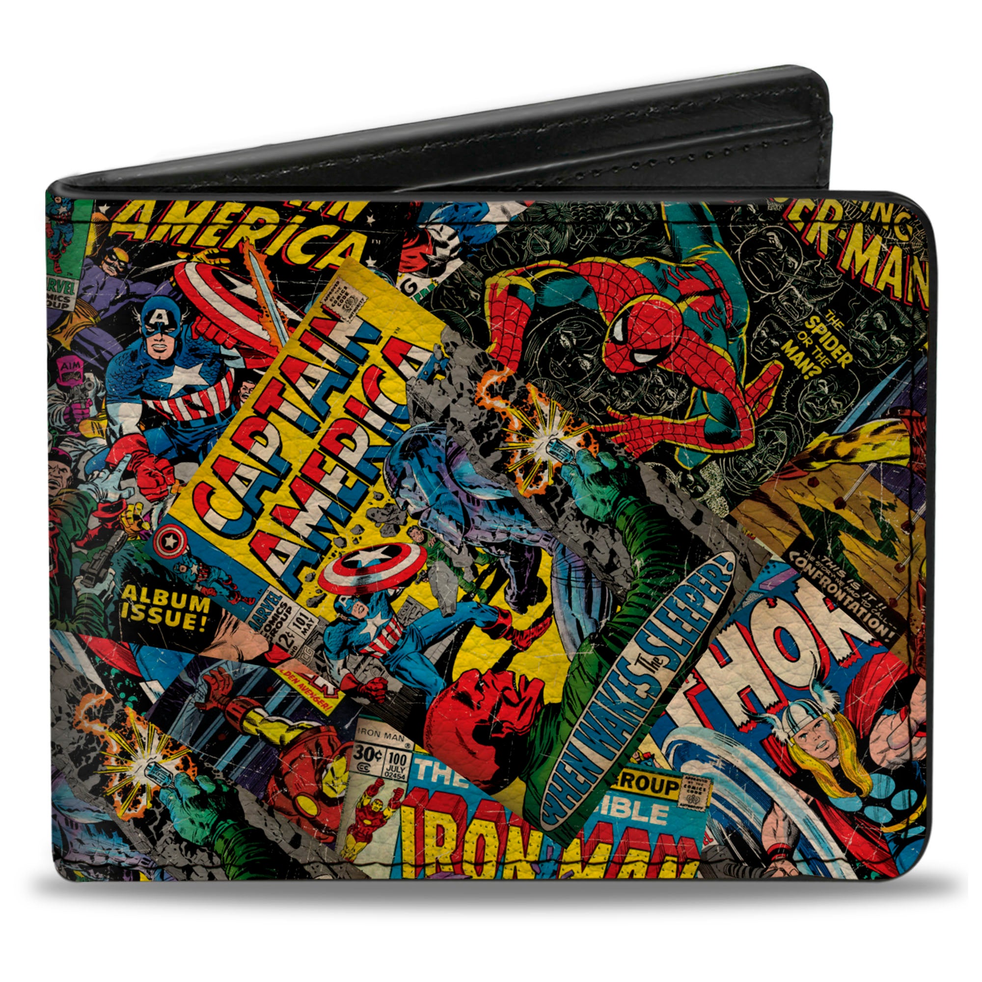 MARVEL COMICS  

Bi-Fold Wallet - Retro Marvel Comic Books Stacked